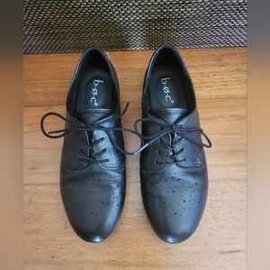 boc Black Leather Women's Oxfords